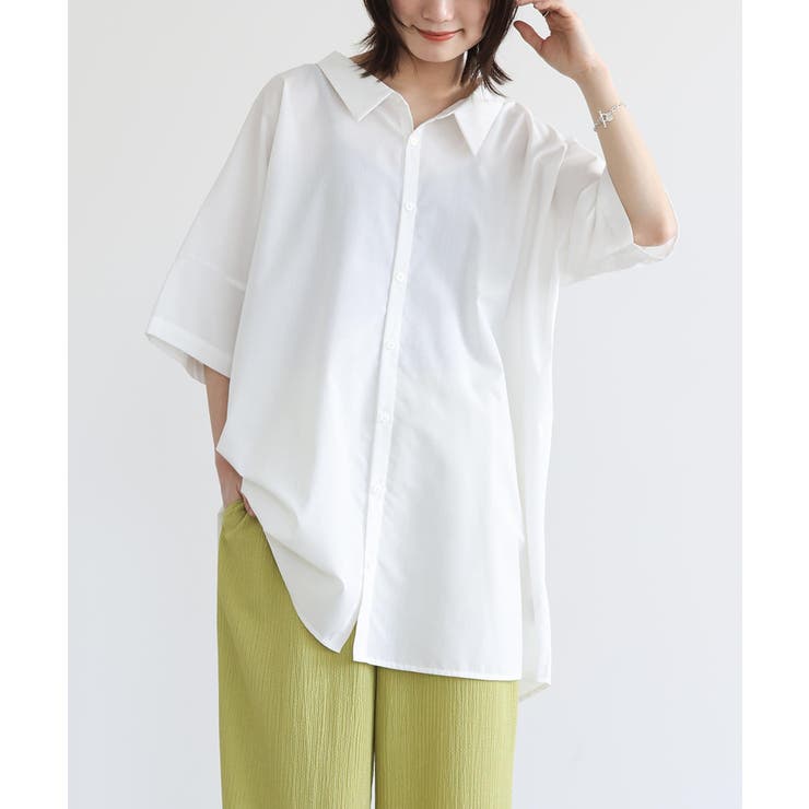 n'OrLABEL洗練デザインロングシャツ[品番：MITW0015070