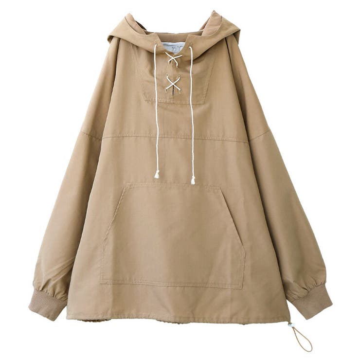 n'OrLABELアノラック風レースアップパーカー[品番：MITW0015441