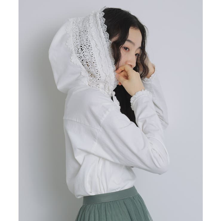 somari imaginationレースデザインパーカーカットソー[品番