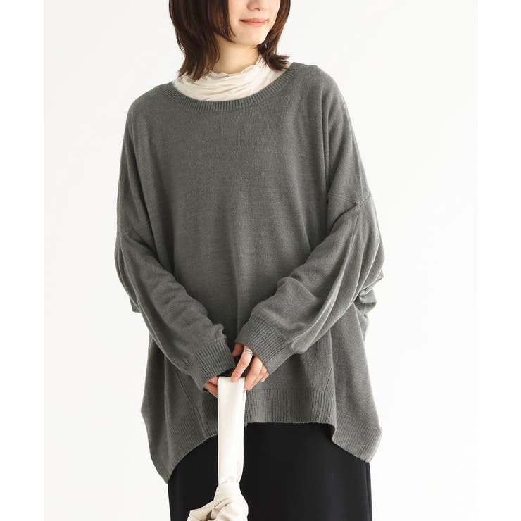 グレー | n'OrLABELカシミヤタッチ変形ドルマンニット  | osharewalker