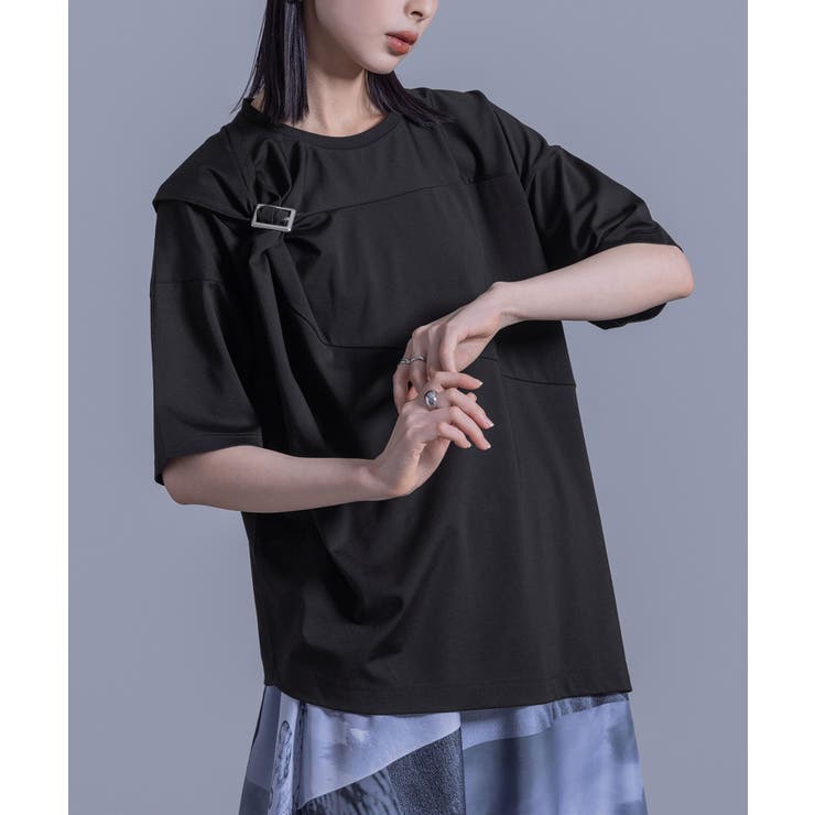 kOhAKU接触冷感ねじりアシメTシャツ[品番：MITW0017269