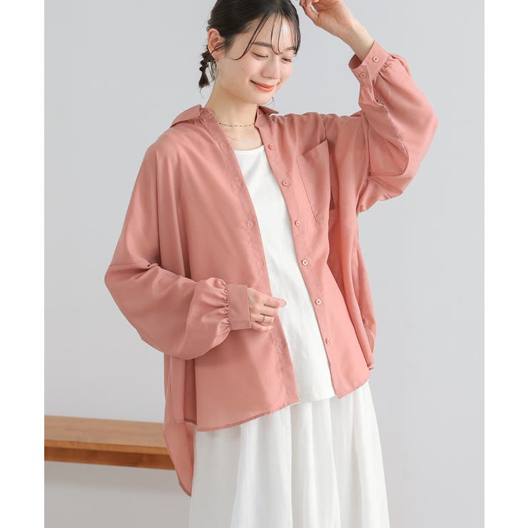 n'OrLABEL防シワ&UVカット加工シアーシャツ[品番:MITW0017207 n'OrLABEL防シワ&UVカット加工シアーシャツ[品番:MITW0017207