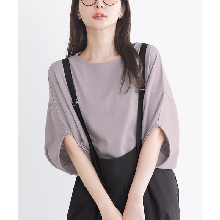 ライトグレー | n'OrLABEL汗ジミ防止＆消臭機能付きドルマンカットソー | osharewalker