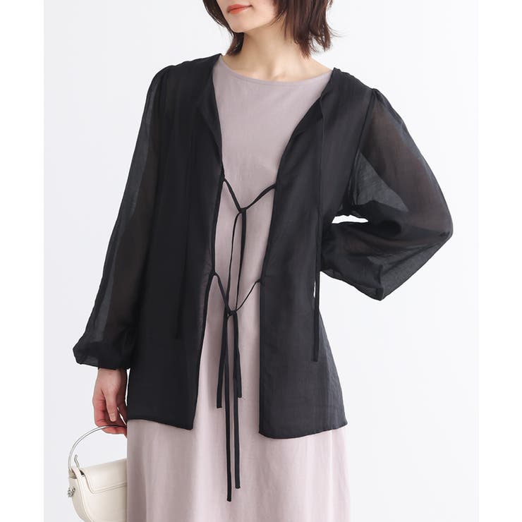 ボウタイシアーブラウス(F WHITE): TOPS