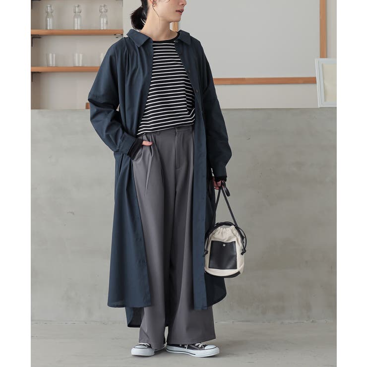 ネイビー(31) | n'OrLABELシンプルロングシャツワンピ  | osharewalker