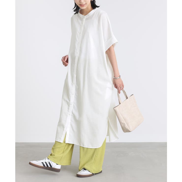 「LE'RURE」 半袖ワンピース MEDIUM オフホワイト LE'RURE」 半袖ワンピース MEDIUM オフホワイト LE´RURE」 半袖