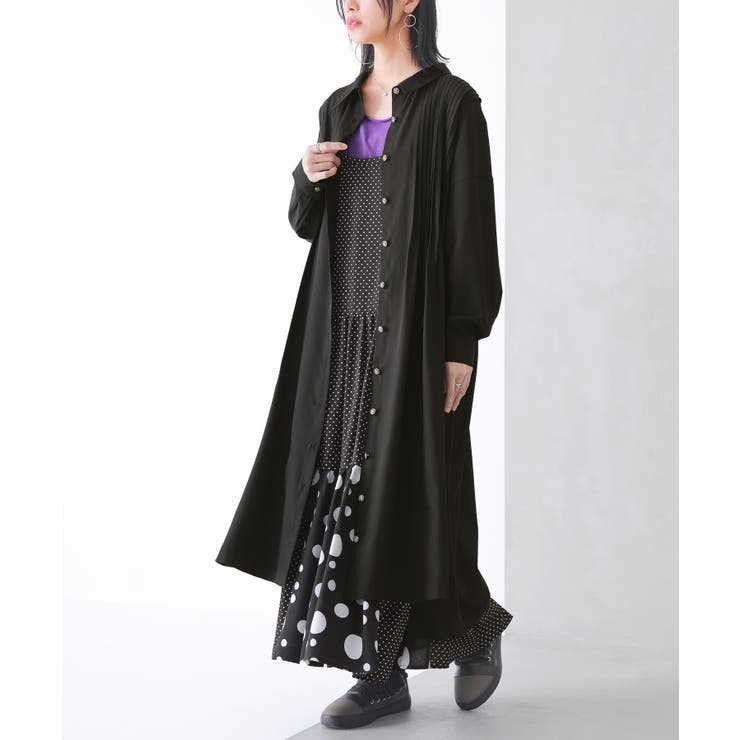 kOhAKUアシメピンタックシャツワンピース[品番：MITW0016584