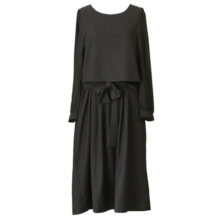 ブラック(00) | kOhAKUセットアップ風クラシカルワンピース | osharewalker