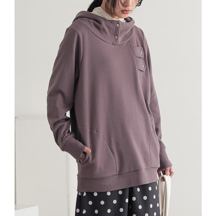 モカ | n'OrLABELスタンドカラーデザインパーカー  | osharewalker