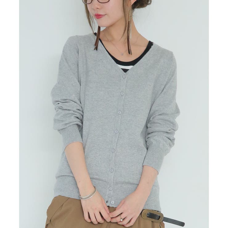 N Orlabelシンプルuネック Vネックカーデ 品番 Mitw Osharewalker オシャレウォーカー のレディースファッション通販 Shoplist ショップリスト