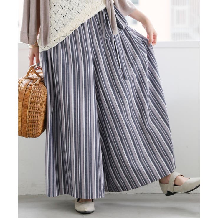 nu0027OrLABEL総柄リラックスガウチョパンツ