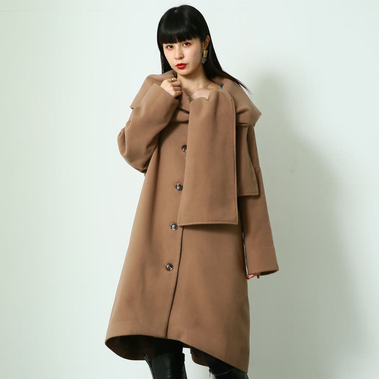 Kohakuスカーフ衿付きメルトンコート ロングコート レディース 品番 Mitw Osharewalker オシャレウォーカー の レディースファッション通販 Shoplist ショップリスト