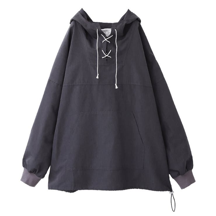 n'OrLABELアノラック風レースアップパーカー[品番：MITW0015441