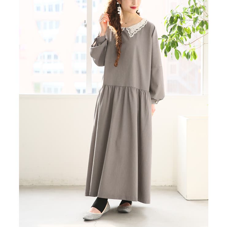 Somari Imaginationレース襟付きロングワンピース 品番 Mitw Osharewalker オシャレウォーカー のレディースファッション通販 Shoplist ショップリスト