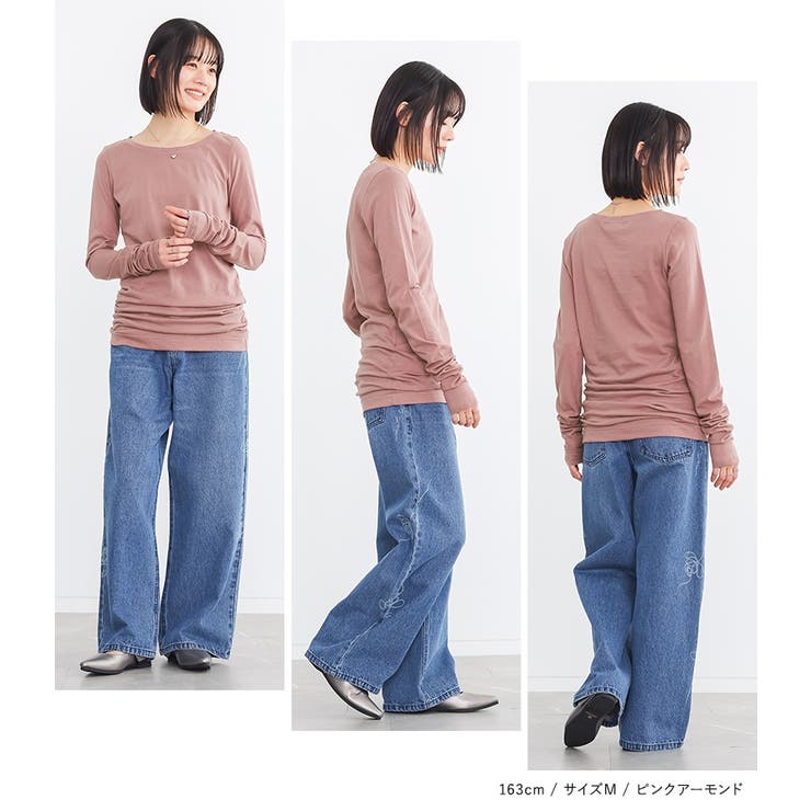 n'OrLABELシンプルきれいめネックゆるっとロンT | osharewalker | 詳細画像15 