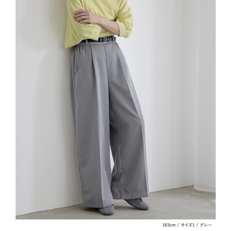 n'OrLABELタックワイドスラックス  | osharewalker | 詳細画像9 