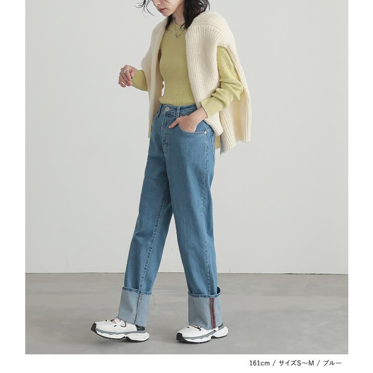 n'OrLABELロールアップストレートデニムパンツ[品番 n'OrLABELロールアップストレートデニムパンツ[品番