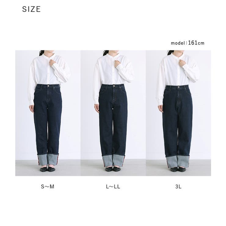 n'OrLABELロールアップストレートデニムパンツ[品番
