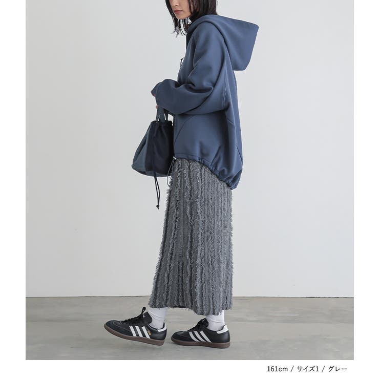 n'OrLABELフリンジニットナロースカート | osharewalker | 詳細画像8 