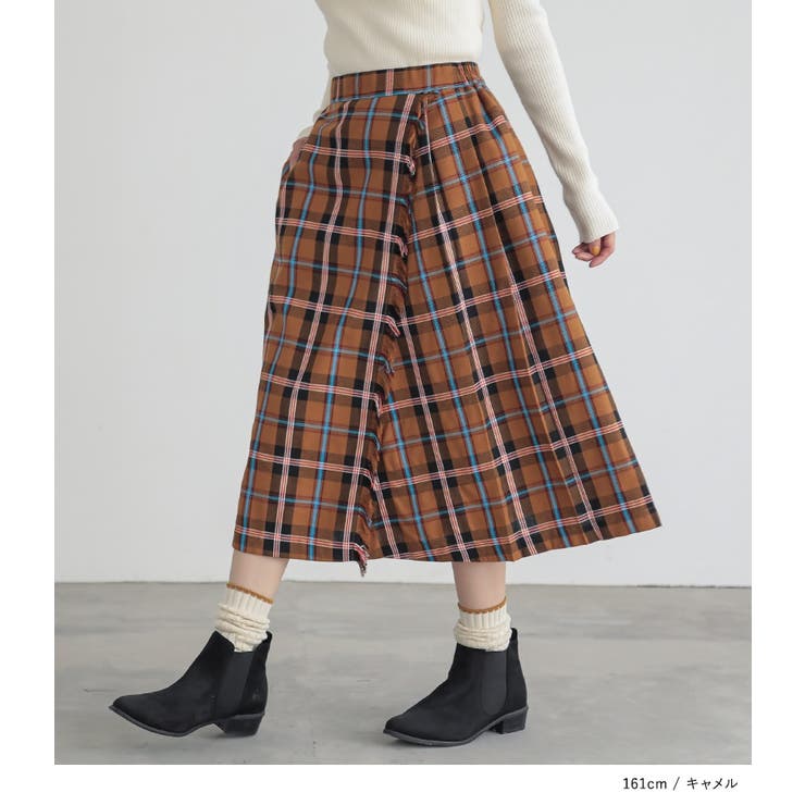 n'OrLABELフリンジチェックプリーツスカート | osharewalker | 詳細画像9 