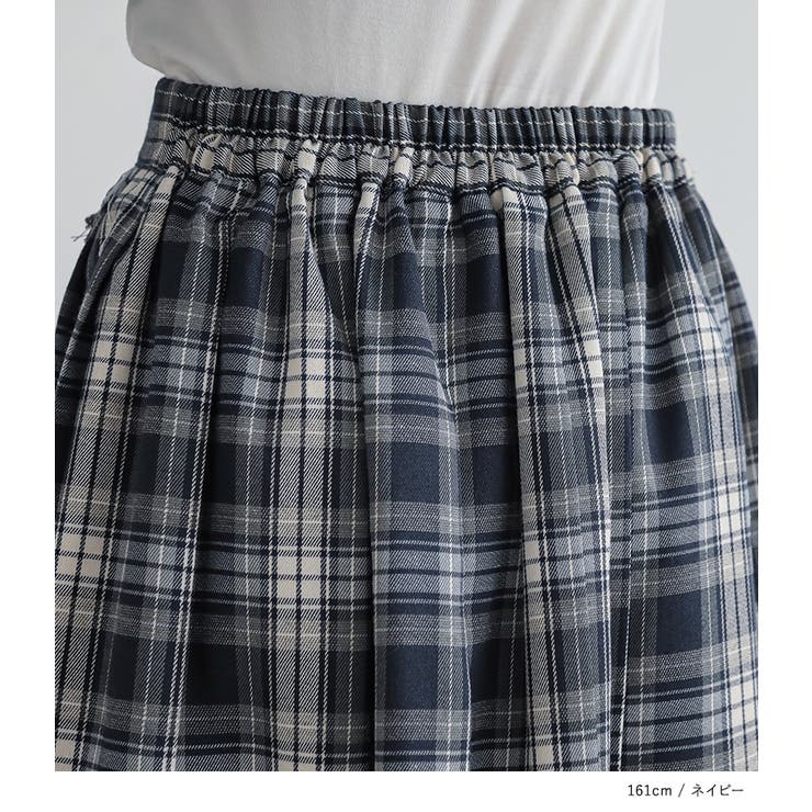 n'OrLABELフリンジチェックプリーツスカート | osharewalker | 詳細画像16 