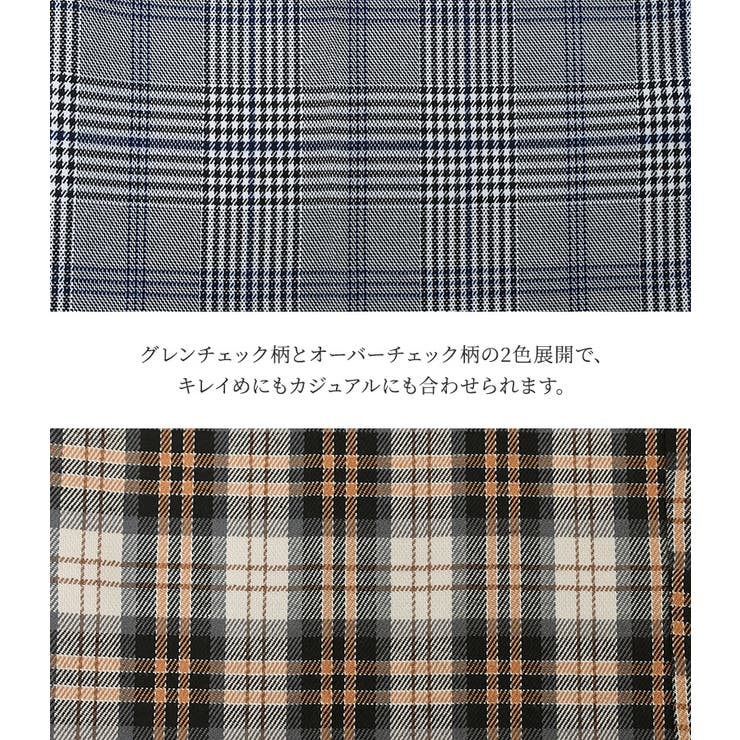 n'OrLABELストレートチェックパンツ[品番:MITW0017844 n'OrLABELストレートチェックパンツ[品番:MITW0017844