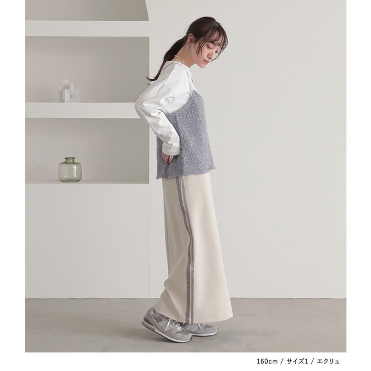 n'OrLABELダンボールニットサイドラインナロースカート | osharewalker | 詳細画像9 