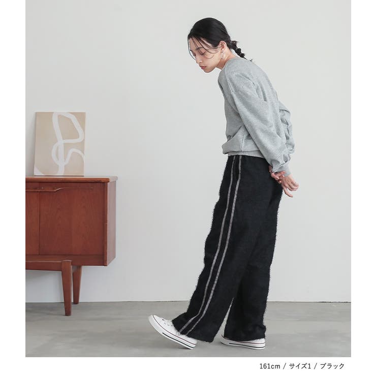 n'OrLABELサイドラインシャギージャカードパンツ | osharewalker | 詳細画像14 