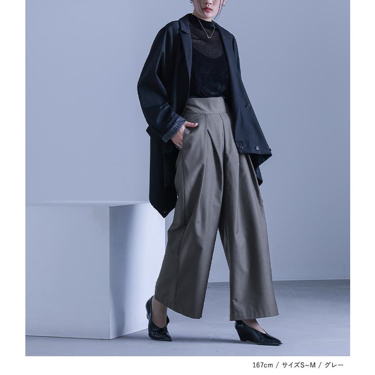 kOhAKUハイウエストタックパンツ | osharewalker | 詳細画像13 