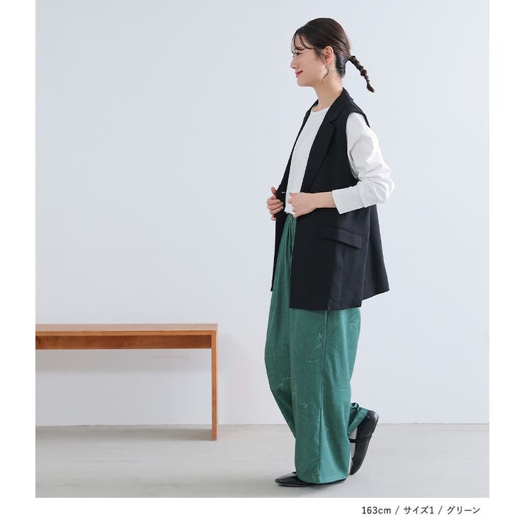 n'OrLABEL線画プリントイージーパンツ | osharewalker | 詳細画像13 