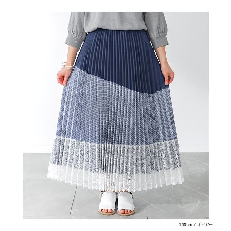 n'OrLABEL異素材プリーツ切替スカート  | osharewalker | 詳細画像15 