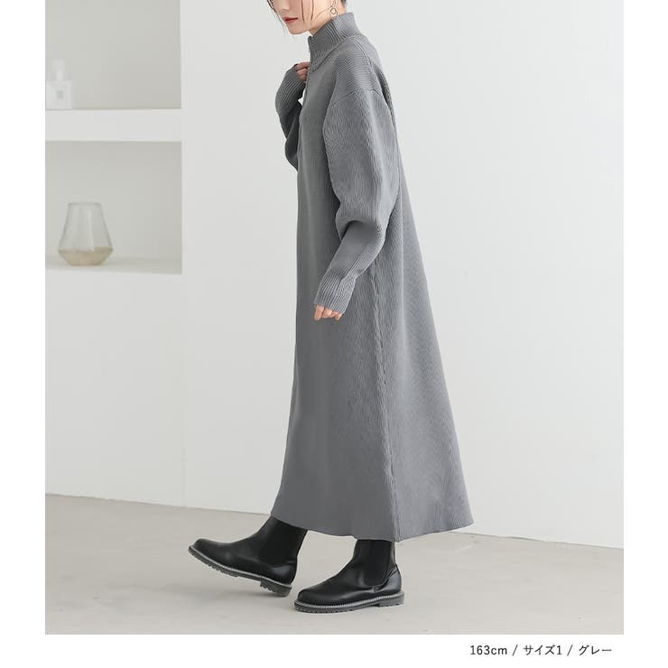 n'OrLABELハーフジップニットワンピース  | osharewalker | 詳細画像12 