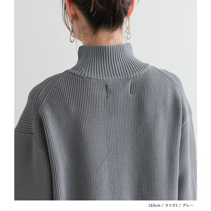 n'OrLABELハーフジップニットワンピース  | osharewalker | 詳細画像16 