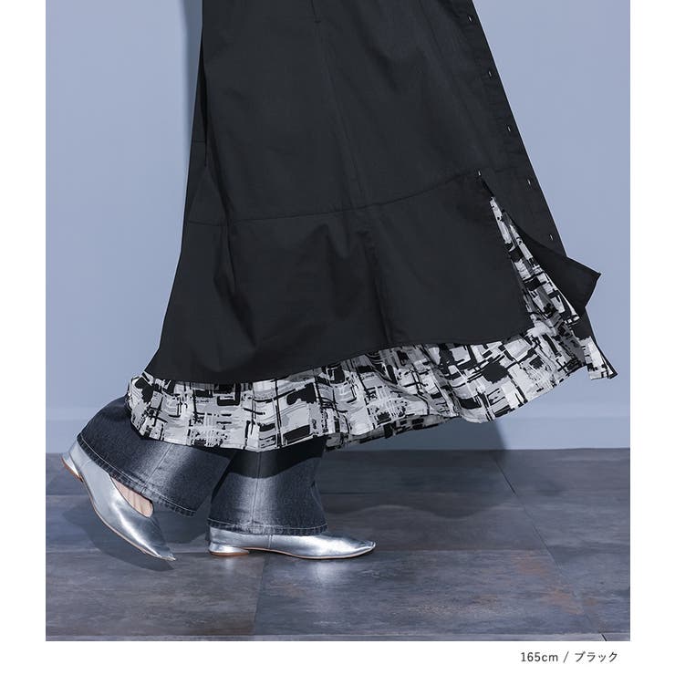 kOhAKU柄ドッキングシャツワンピース  | osharewalker | 詳細画像3 