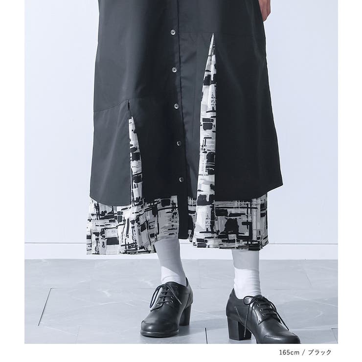 kOhAKU柄ドッキングシャツワンピース  | osharewalker | 詳細画像11 