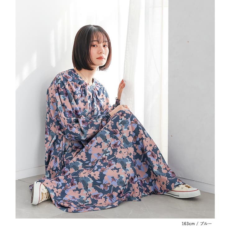 n'OrLABEL花柄シャーリングギャザーワンピース  | osharewalker | 詳細画像12 