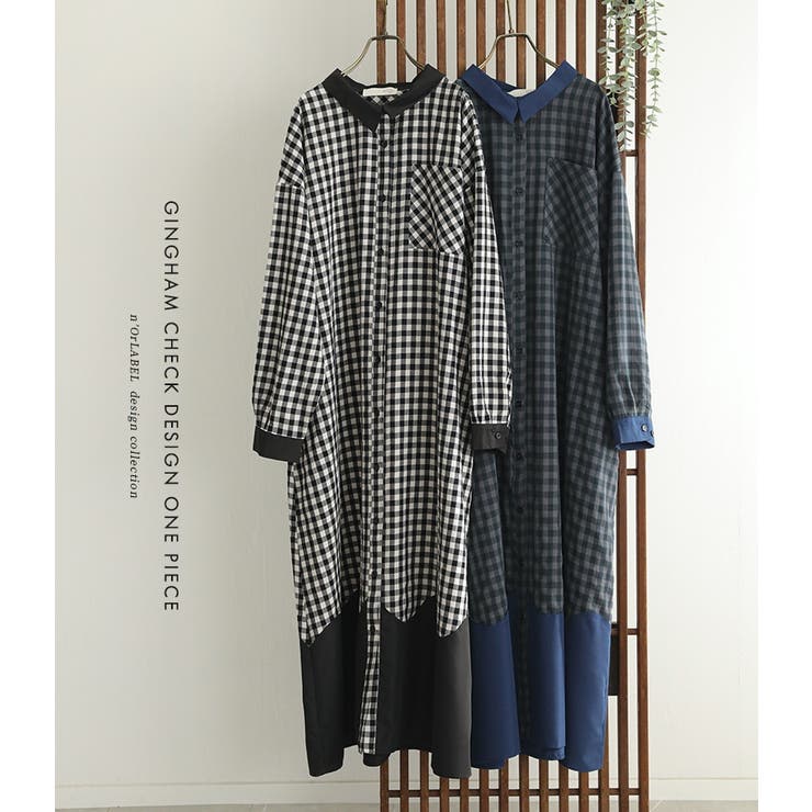 n'OrLABELウェーブ切替ギンガムチェックワンピース  | osharewalker | 詳細画像7 