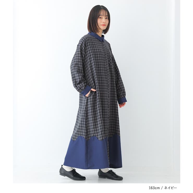 n'OrLABELウェーブ切替ギンガムチェックワンピース  | osharewalker | 詳細画像10 