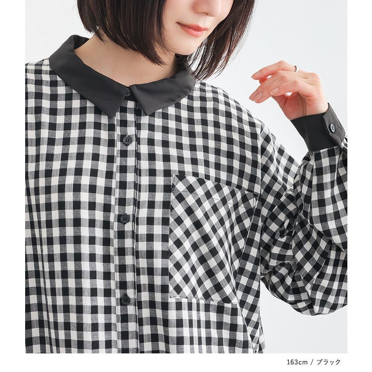 n'OrLABELウェーブ切替ギンガムチェックワンピース  | osharewalker | 詳細画像12 