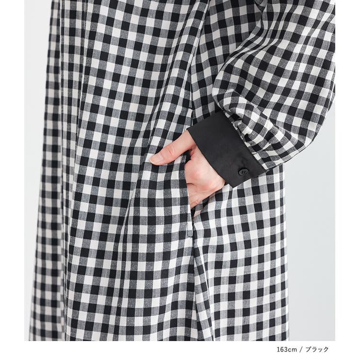 n'OrLABELウェーブ切替ギンガムチェックワンピース  | osharewalker | 詳細画像15 
