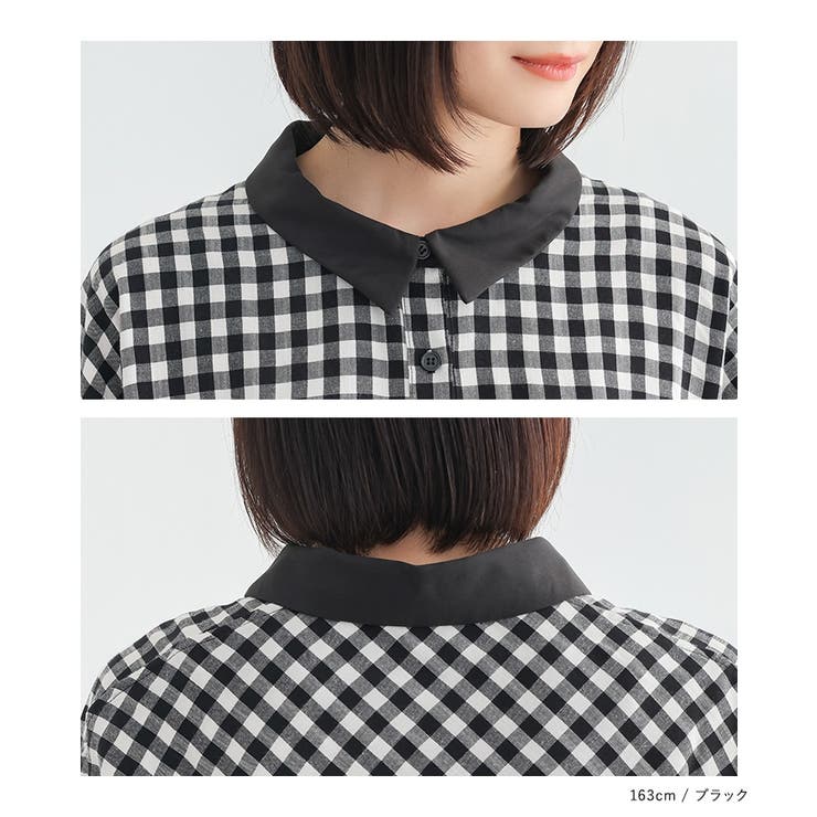 n'OrLABELウェーブ切替ギンガムチェックワンピース  | osharewalker | 詳細画像16 