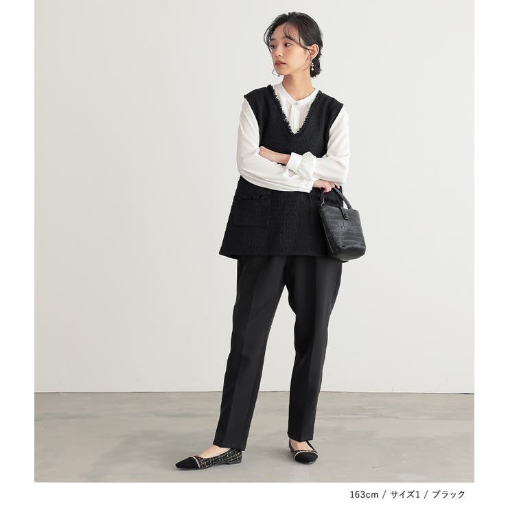 n'OrLABELフリンジツイードベスト  | osharewalker | 詳細画像10 