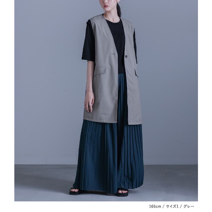 kOhAKUサイドリングミドル丈ジレ  | osharewalker | 詳細画像3 