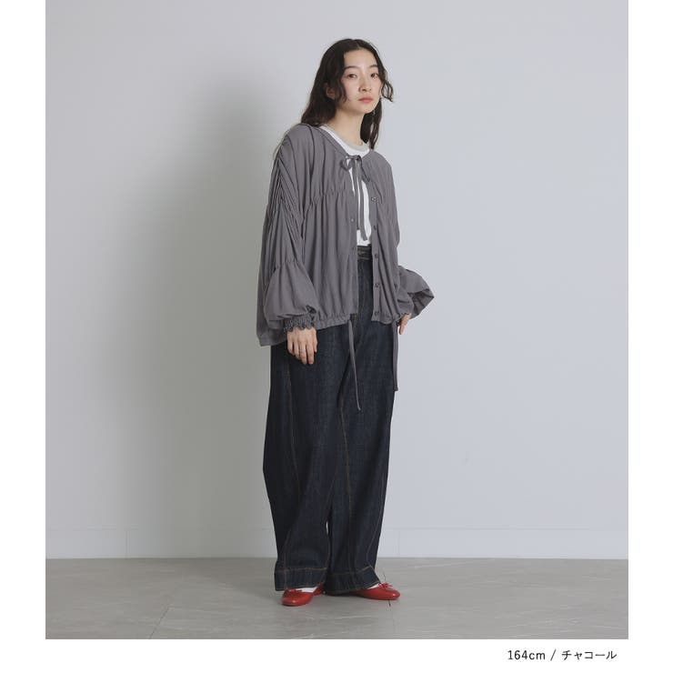 somari imaginationシャーリングシアーカットソーカーディガン | osharewalker | 詳細画像2 