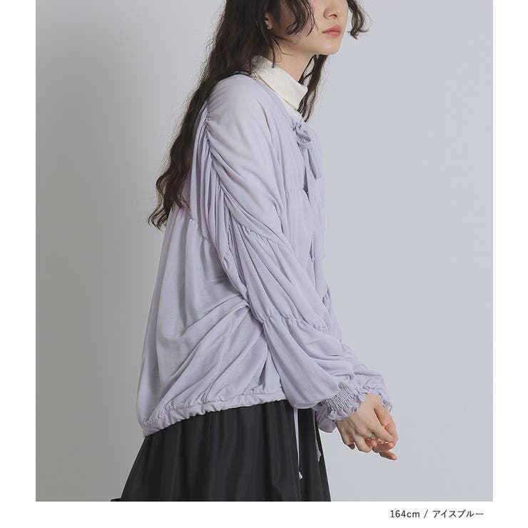 somari imaginationシャーリングシアーカットソーカーディガン | osharewalker | 詳細画像3 