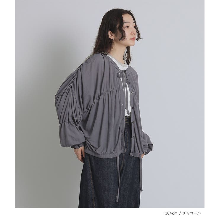 somari imaginationシャーリングシアーカットソーカーディガン | osharewalker | 詳細画像9 