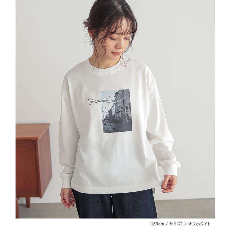 n'OrLABELプリント刺繍ロンT[品番：MITW0017782]｜osharewalker