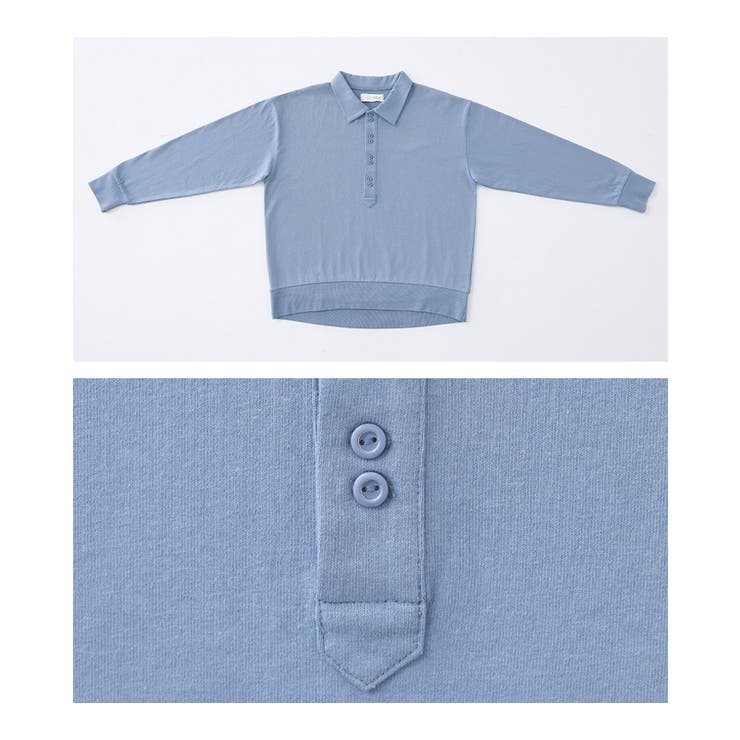 n'OrLABELダブルボタンロングスリーブポロシャツ | osharewalker | 詳細画像17 