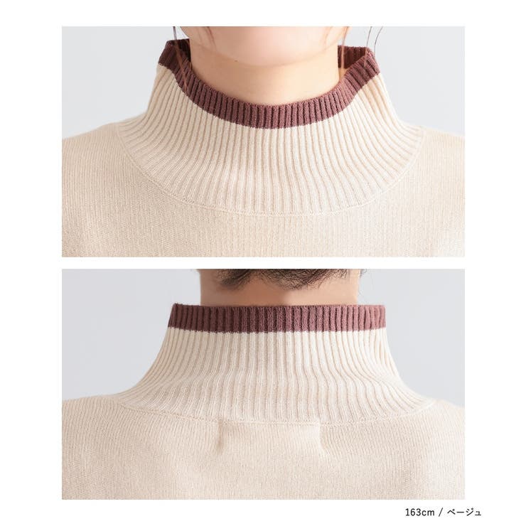 n'OrLABELハイネックワイドスリーブボーダーニット | osharewalker | 詳細画像18 