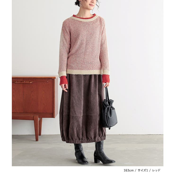 n'OrLABEL配色レイヤードモヘヤタッチニット | osharewalker | 詳細画像15 